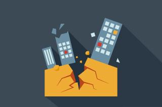 Illustration of an earthquake